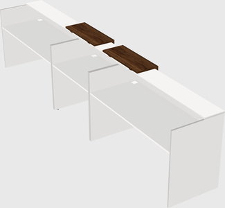 Long reception desk
