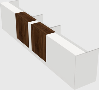 Long reception desk