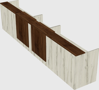 Long reception desk