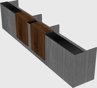 Long reception desk