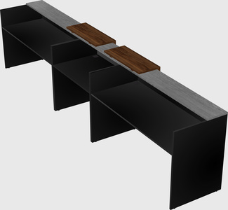 Long reception desk