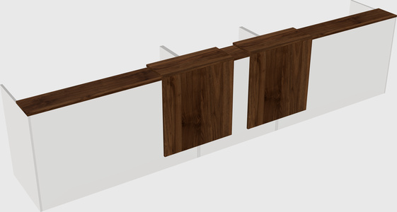 Long reception desk