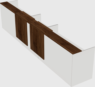 Long reception desk