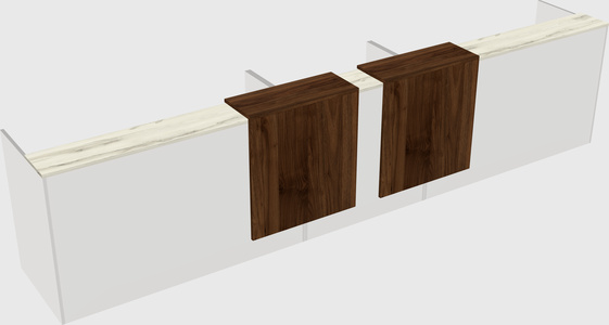 Long reception desk