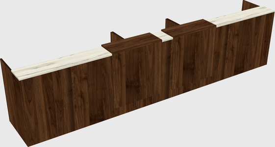 Long reception desk