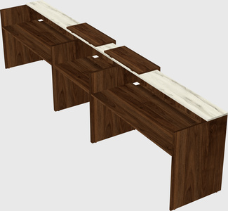 Long reception desk