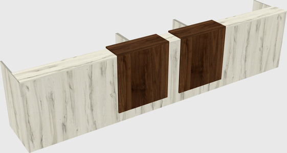 Long reception desk