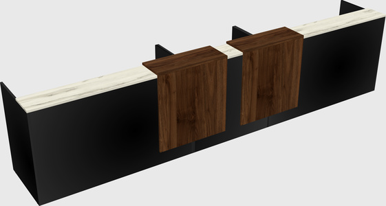 Long reception desk