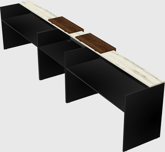 Long reception desk
