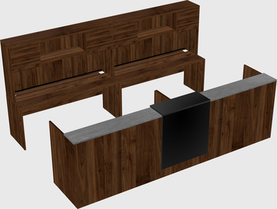Shared u-shaped reception desks