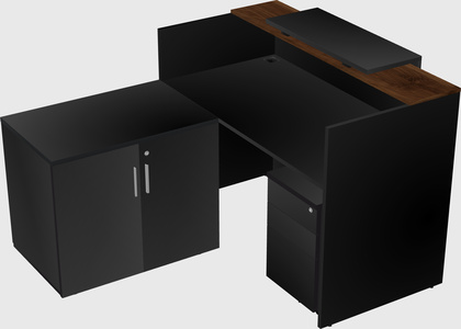 L-shaped modular reception