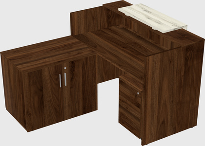 L-shaped modular reception