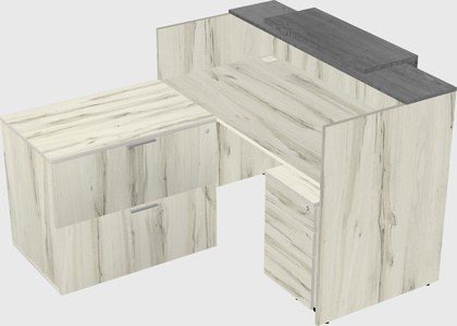 L-shaped modular reception