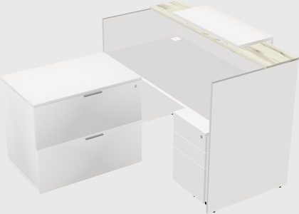 L-shaped modular reception