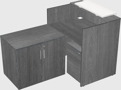 L-shaped modular reception
