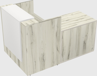 L-shaped modular reception