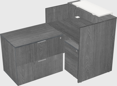 L-shaped modular reception