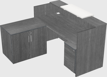 L-shaped modular reception