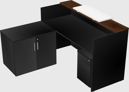 L-shaped modular reception