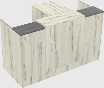 L-shaped modular reception