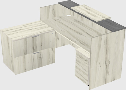 L-shaped modular reception