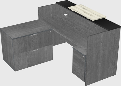 L-shaped modular reception