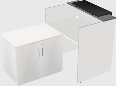 L-shaped modular reception