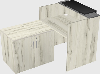 L-shaped modular reception
