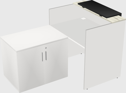 L-shaped modular reception