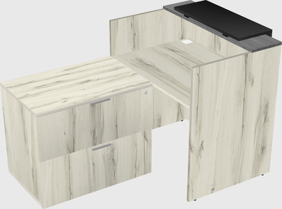 L-shaped modular reception