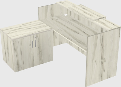 L-shaped modular reception