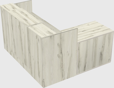 L-shaped modular reception