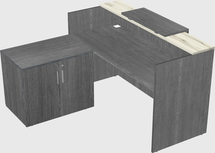 L-shaped modular reception