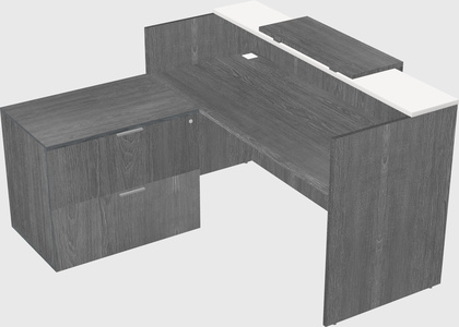 L-shaped modular reception
