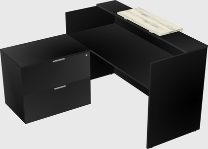 L-shaped modular reception