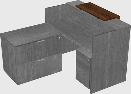 L-shaped modular reception
