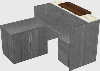 L-shaped modular reception