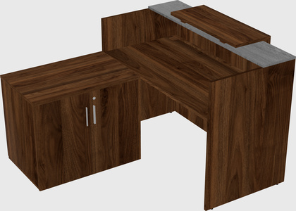 L-shaped modular reception