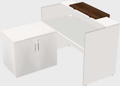 L-shaped modular reception