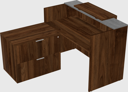 L-shaped modular reception
