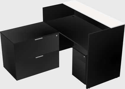 L-shaped modular reception