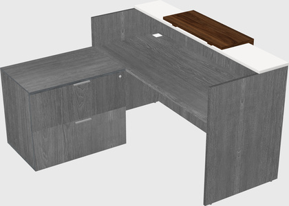 L-shaped modular reception