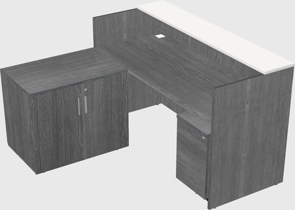 L-shaped modular reception