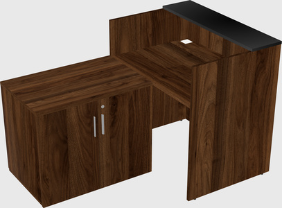 L-shaped modular reception