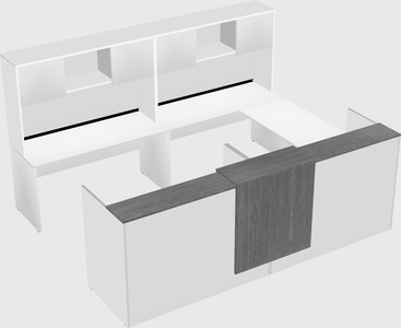 Shared one sided u-shaped reception desk