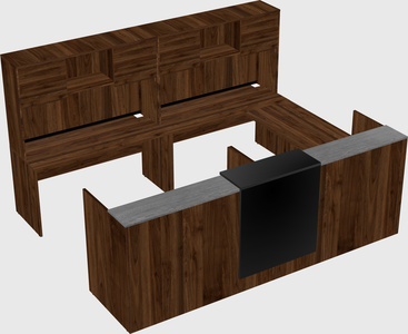 Shared one sided u-shaped reception desk
