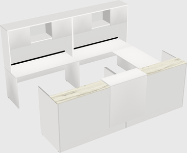 Shared one sided u-shaped reception desk