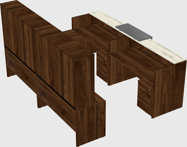 Shared one sided u-shaped reception desk