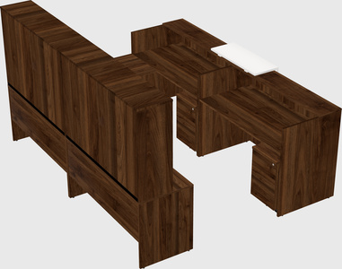 Shared one sided u-shaped reception desk