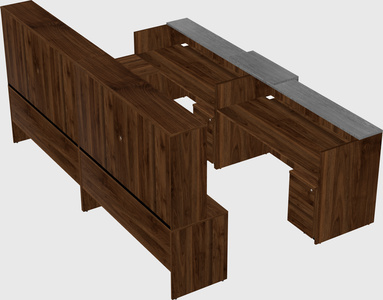 Shared one sided u-shaped reception desk